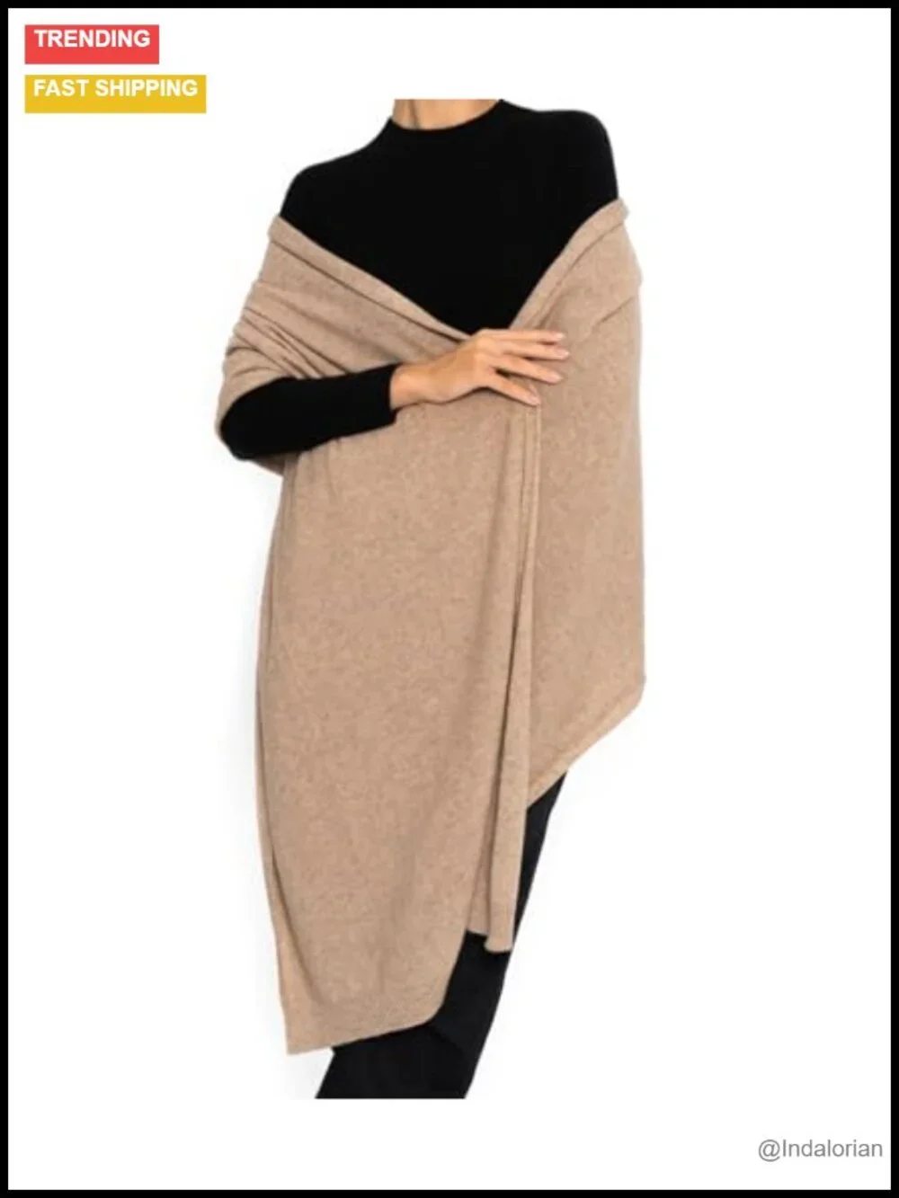 Cashmere Wool Blend Oversized Shawl Wrap Pashmina Stole Scarf with Gift Box